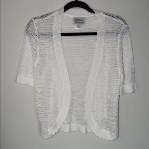 NWOT Anthony Richards Cropped Cottage Coquette Short Sleeve Cardigan